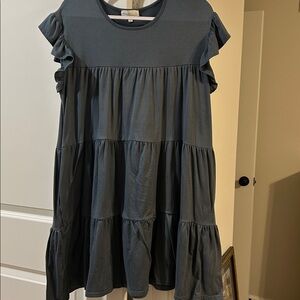 Asymmetrical Blue Dress